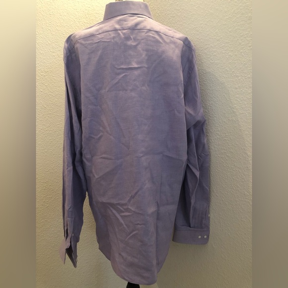 Van Heusen Purple And White Regular Fit Dress Shirt 👔 17-17.5 36/37 XL - Picture 4 of 6